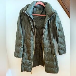 Michael Kors green packable puffer coat. Size small